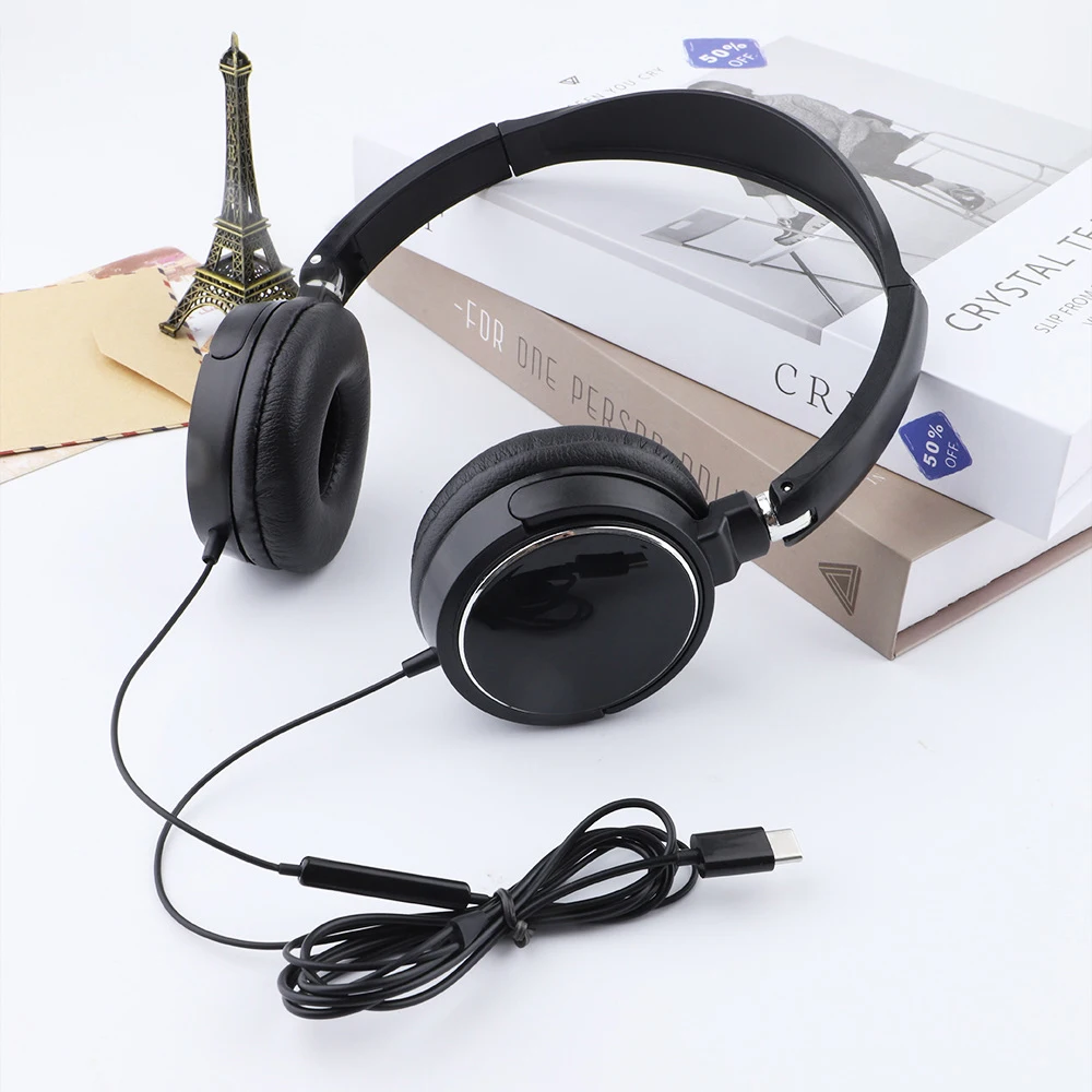 Wired Headphones 3 5mm Bass Stereo Foldable With Microphone Adjustable Headphones Suitable For Pc Mp3 Mobile Headphones