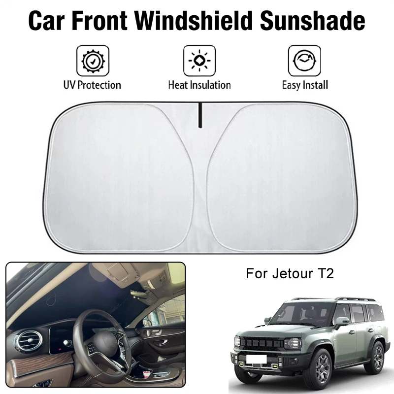 

Car Front Windshield Sunshade Cover For Jetour T2 UV Block Heat Insulation Auto Interior Sun Protection Accessories