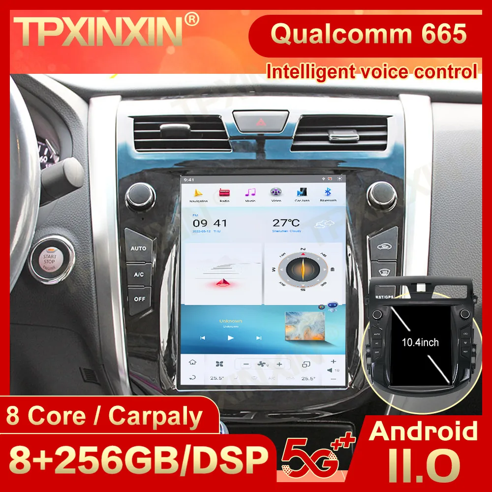 Carplay 2 Din Android11 Tesl- Screen Multimedia Stereo For Nissan Teana Altima 2013 2014 2015 2016 2017 BT Navi Player Head Unit