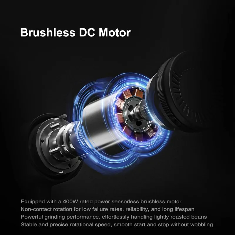 Molinillo de café de rebaba plana Sculptor 078S, molinillo de café expreso eléctrico con ajuste continuo de aspereza, adecuado para