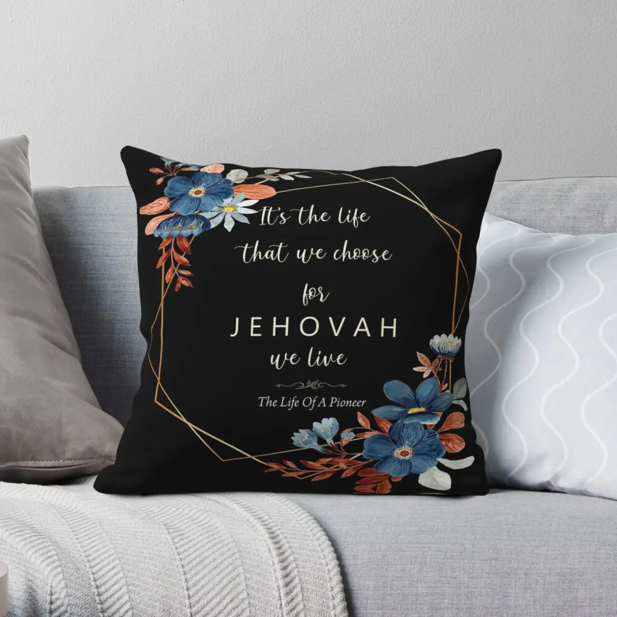 Jehovah Pioneer Life Pillowcase Polyester Linen Velvet Creative Zip Decorative Pillow Case Home Cushion Cover