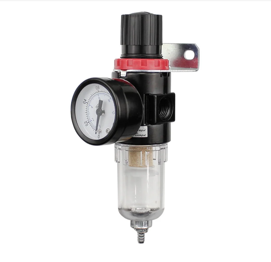 AFR2000 1/4'' Air Filter Regulator Moisture Trap Pressure Gauge Compressor With Fitting