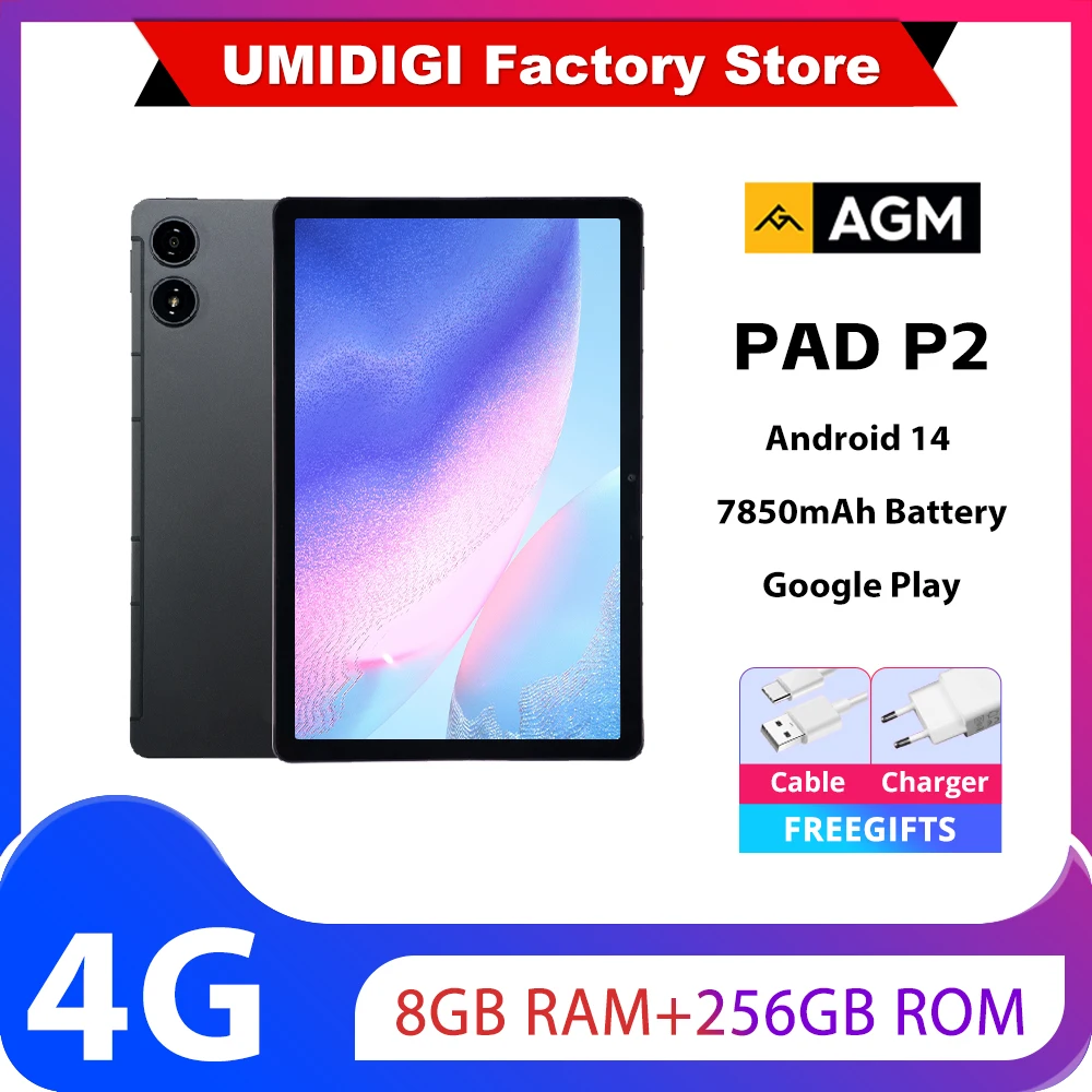 AGM PAD P2 8GB+256GB 11インチ FHD ディスプレイ 50MP カメラ 7850MAh