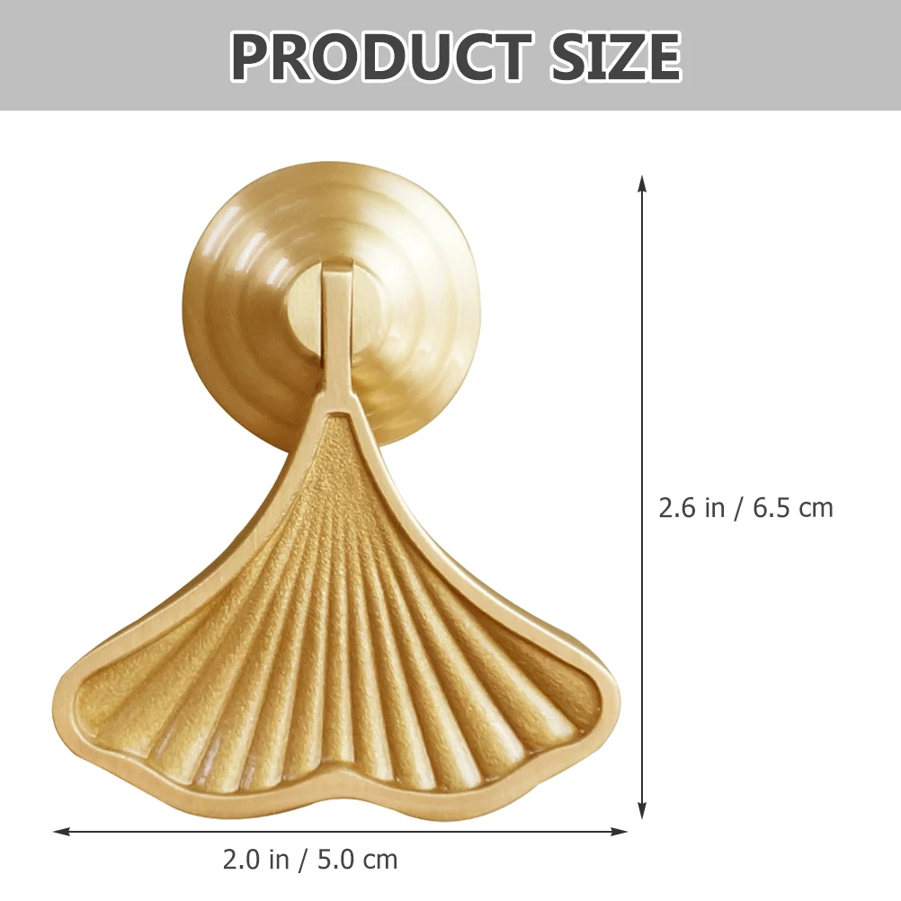 

Stylish Ginkgo Leaf Brass Cabinet Knobs Drawer Handles for Wardrobe Dresser Furniture Elegant Gold Pulls Hardware