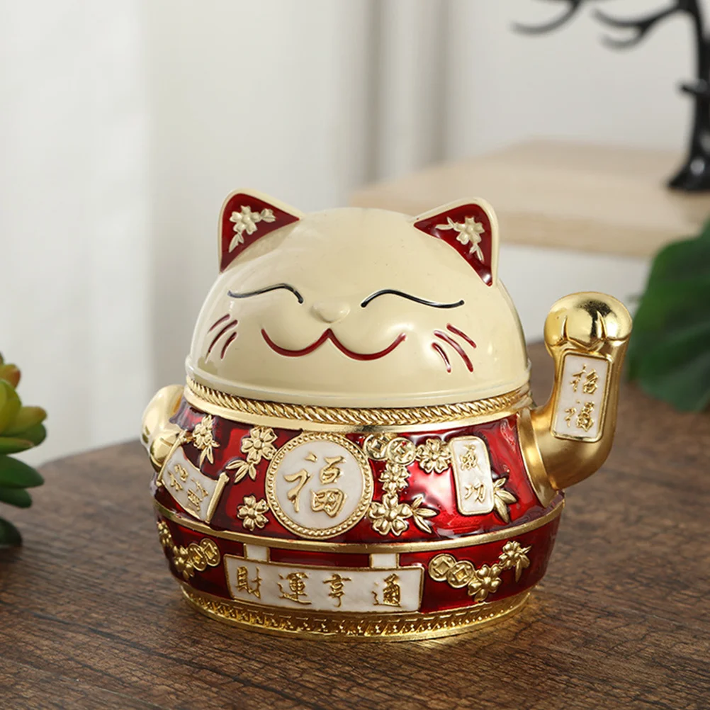 

Cute Cat Shape Vintage Metal With Lid Household Decorative Ashtray For Living Room Office Desktop Portable Reusable Alloy
