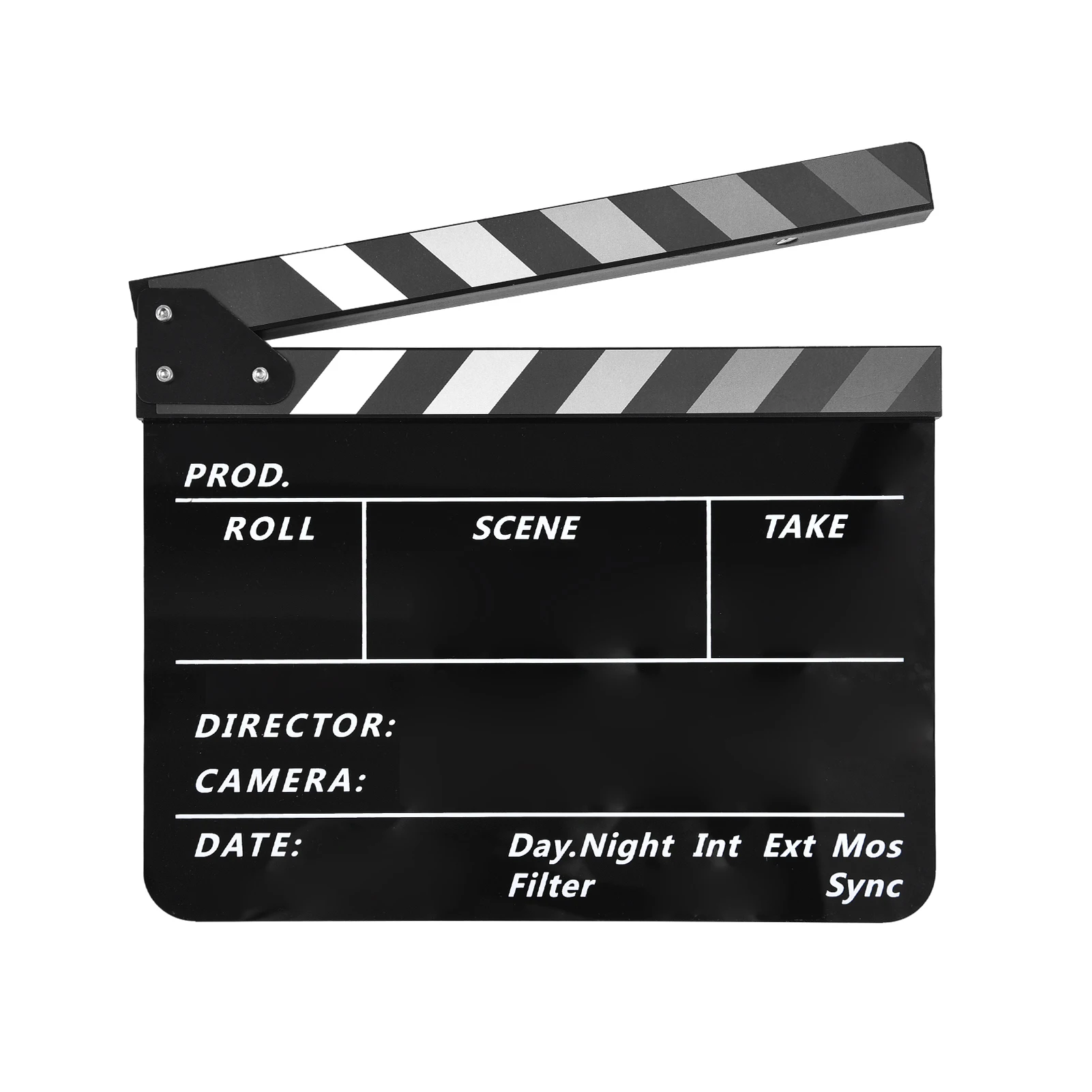 Acryl Clapperboard Film Clapboard Movie Director's Slate Cut Action Scene Board Film Slate Dry Erase Film Clapperboard