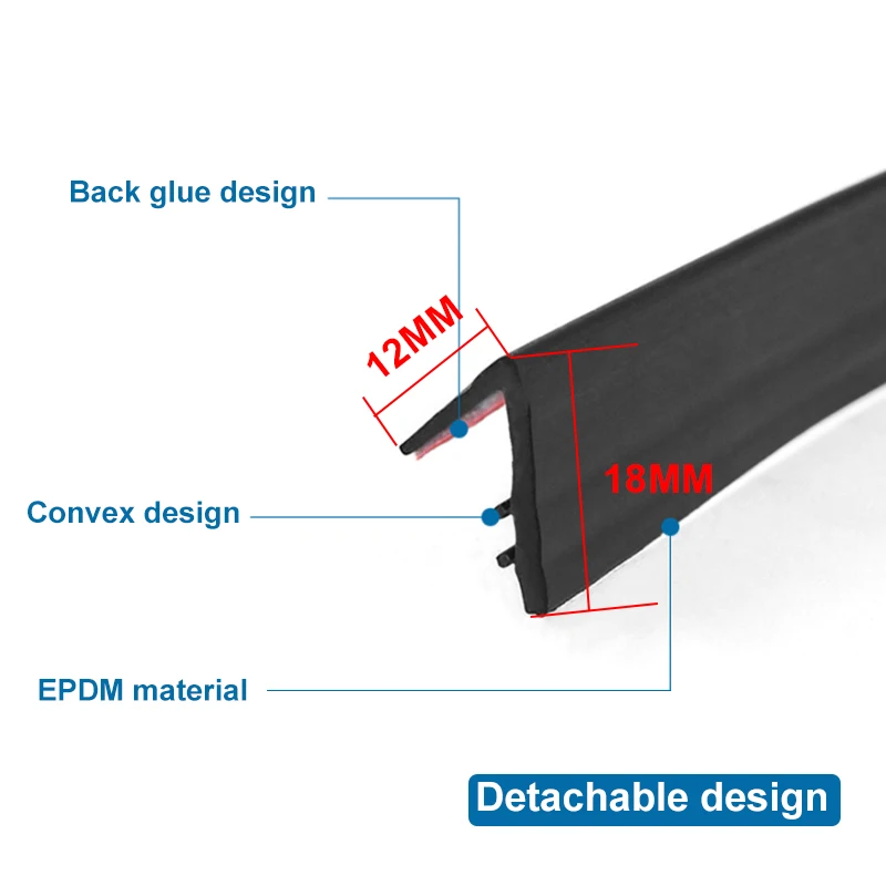 BLALION  Car Window Seal Strip 7-Shape Auto Rubber Side Window Gap Filler Noise Insulation Waterproof Windproof Sealing Strips
