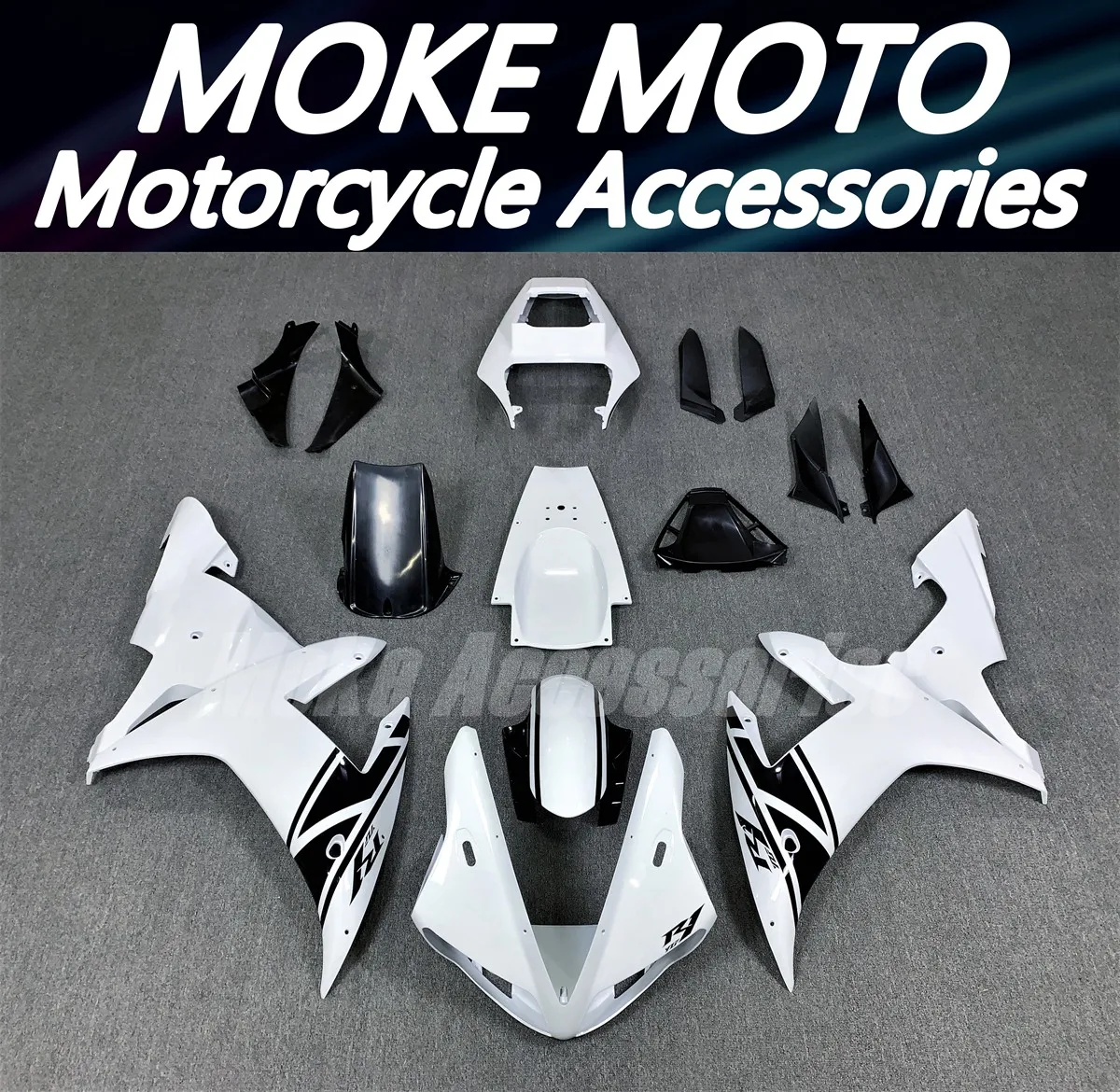 

Moke moto Motorcycle Fairings Kit Fit For Yzf R1 2002-2003 Bodywork Set High Quality ABS Injection New Black White