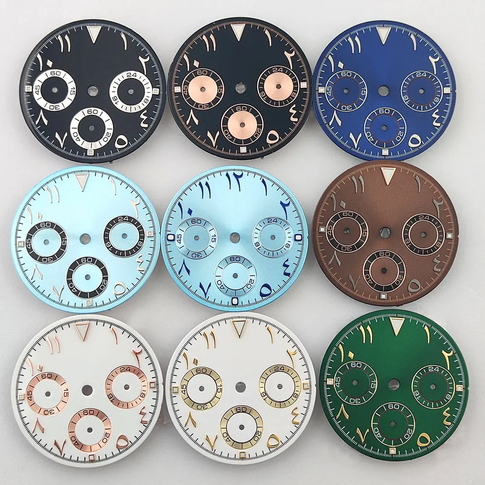 

VK63 Dial 29mm dial customized logo Arabic Numeral Watch Dial Suitable for VK63 Quartz Movement Watch Accessories