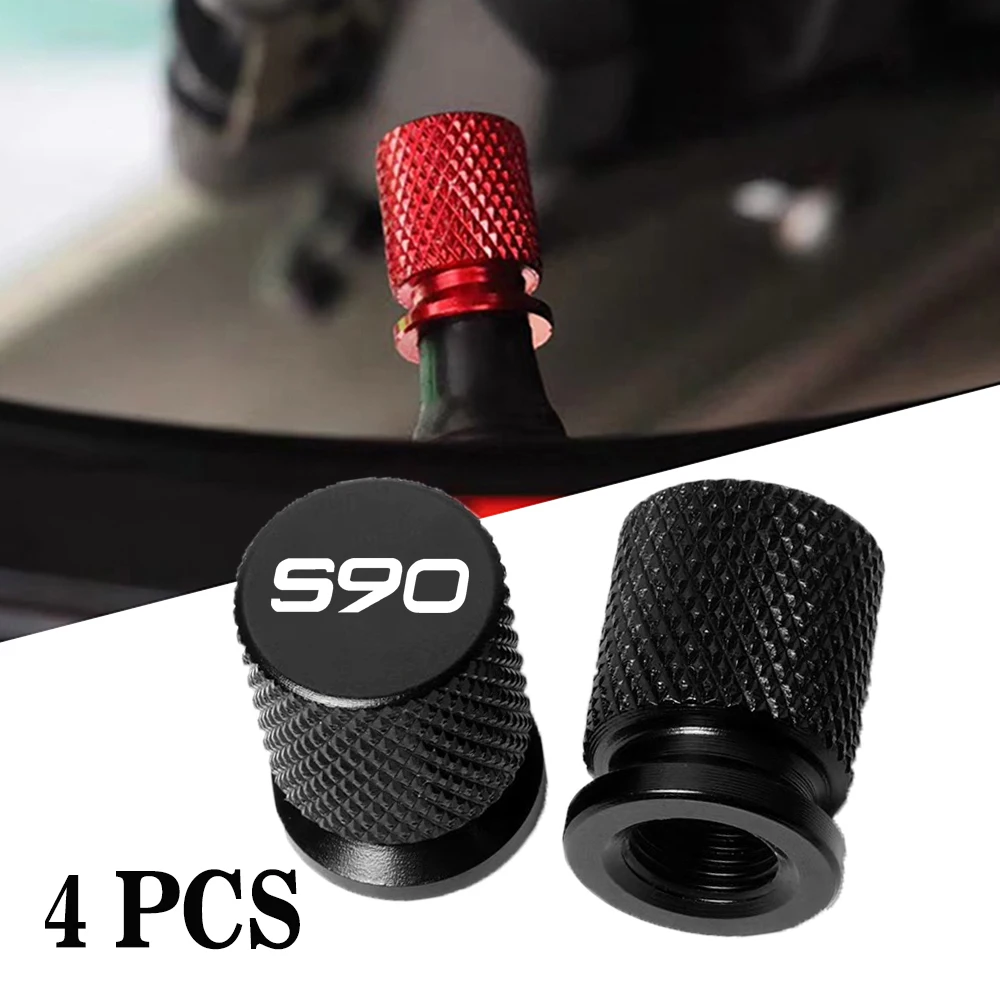 4PCS Car Wheel Tire Valve Caps Tyre Rim Stem Covers Car Dustproof Tire Cap for Volvo S60 S90 XC60 XC90  Car accessories