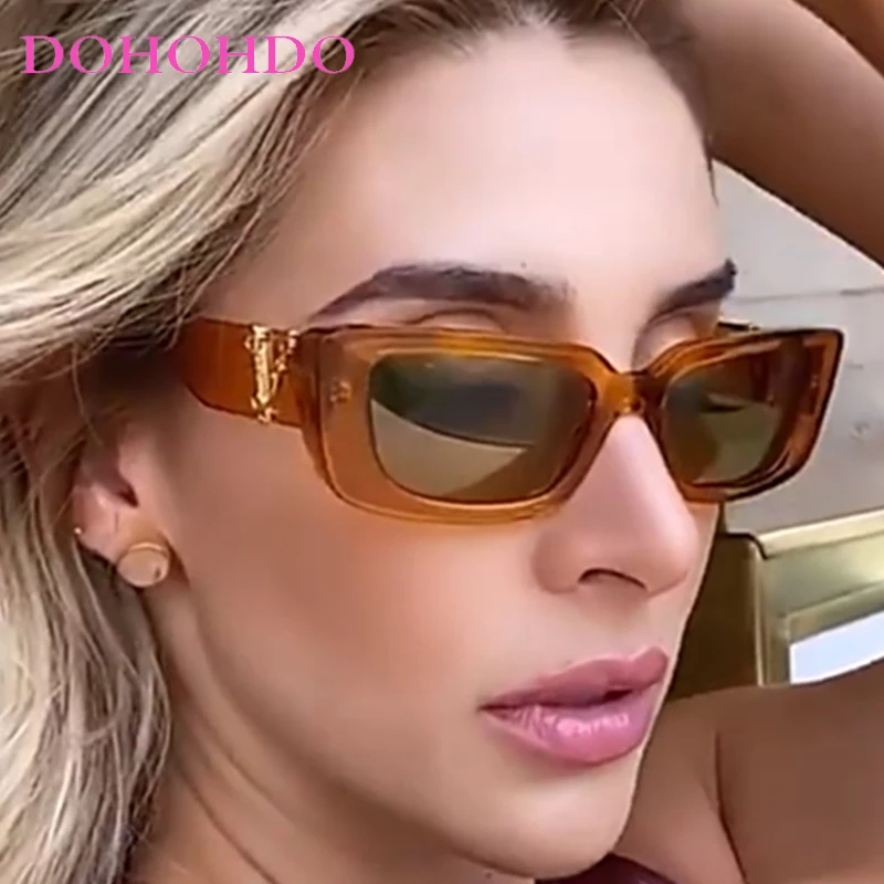 

Fashion Rectangle Women Man Sunglasses Luxury Brand Vintage Small Frame Glasses Ladies Classic Square Eyeglasses Oculos UV400