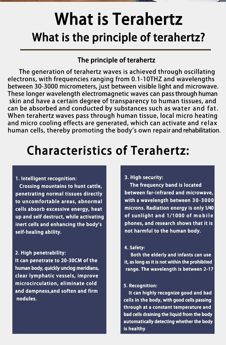 Itera Classic Terahertz-Massagegerät zur Vertreibung von Kälte und Feuchtigkeit, Infrarot-Thermotherapie-Instrument zur Zellgesundheitspflege – Detail 7