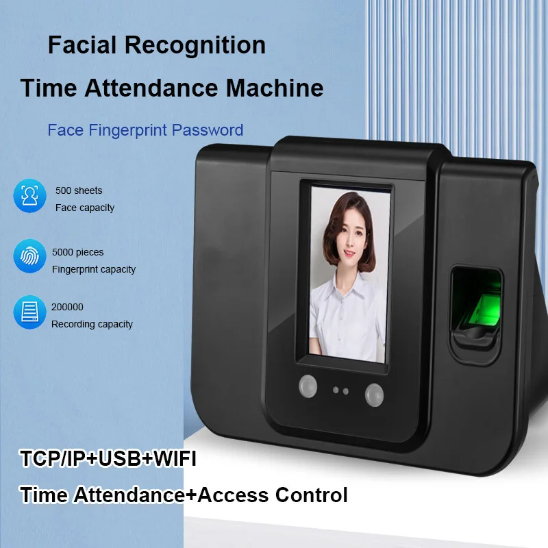 X5 with WIFI examiner USB fingerprint facial facial recognition RFID card staff time clock time recorder system door system all-