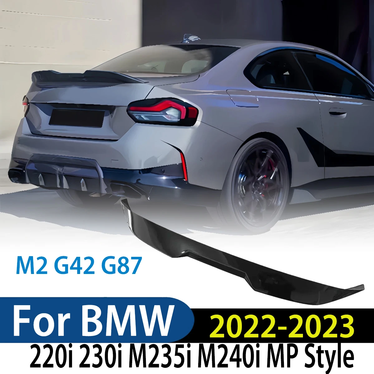 

For BMW M2 G42 G87 220i 230i M235i M240i 2022-2023 MP Style Rear Trunk Spoiler Wings Auto Accessories Modification Exterior