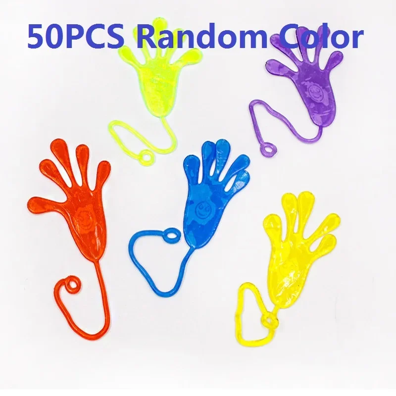 

5-50 Pcs Kids Funny Sticky Hands toy Palm Elastic Sticky Squishy Slap Palm Toy kids Novelty Gift Party Favors supplies