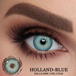 AMARA-Lentilles de contact colorées pour pupilles, bleu, vert, marron, naturel, gris, haute qualité, nouveau, 1 paire