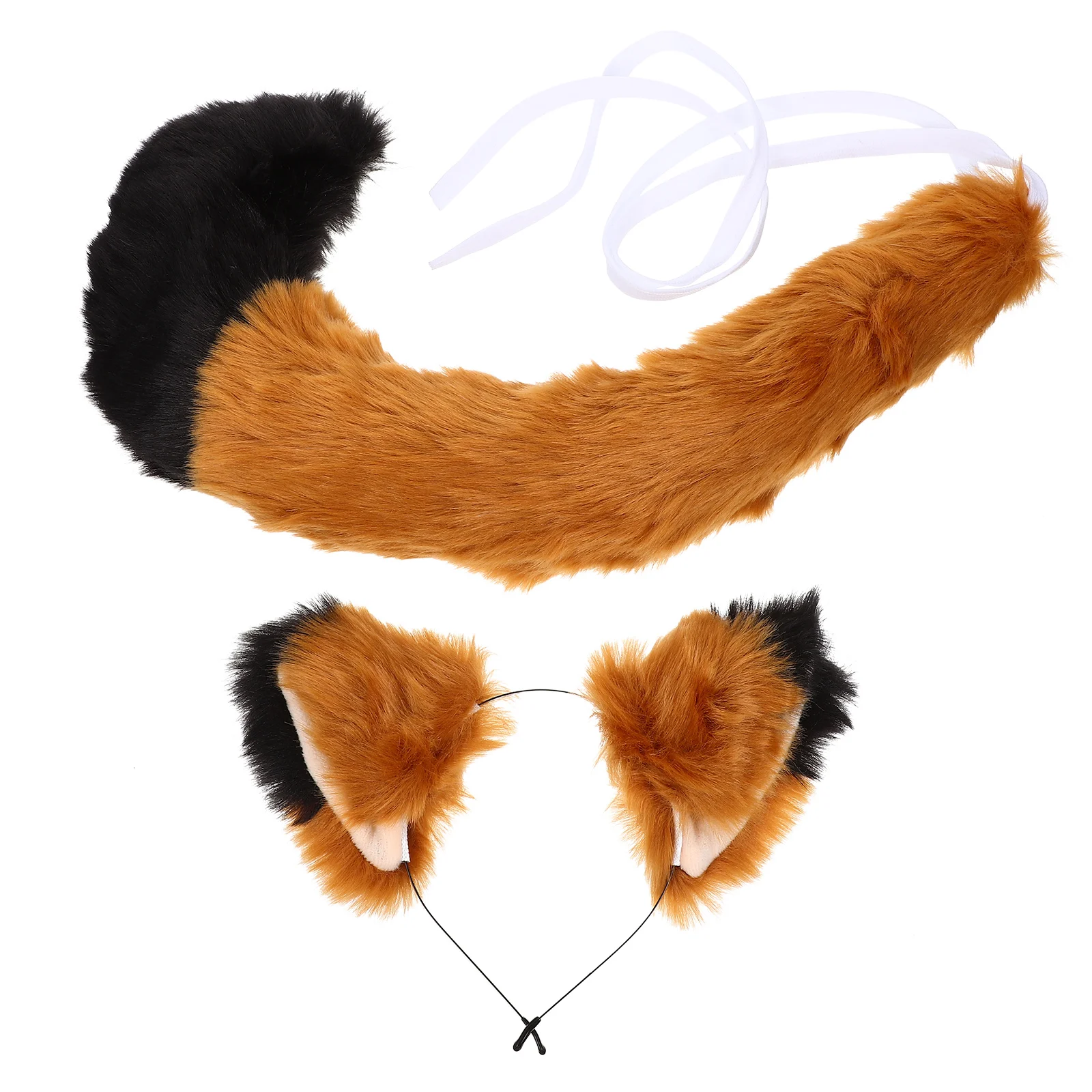 

Fox Ears Headb Halloween Accessory Party Costume Tail Decor Festival Accessories Animals Hairb Set Female