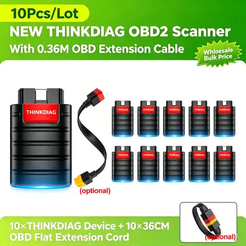 10PCS/lot THINKCAR Thinkdiag ALL System Car Diagnostic Tools 16 Resets ECU Coding Active Test 1 Year Free OBD2 Scanner Code Read