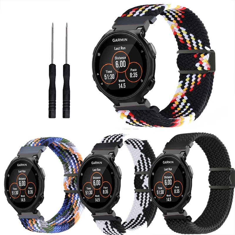 2024 cinturino in nylon con fibbia magnetica per Garmin Forerunner 235 735xt 220 230 630 620 cinturino per orologio cinturino accessori
