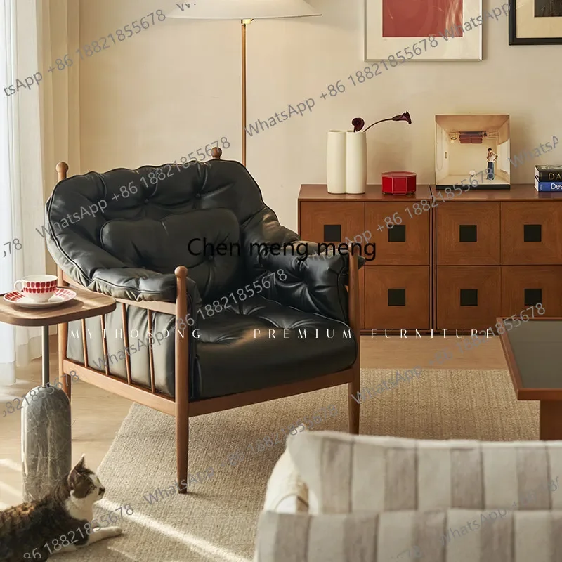 

New arrive Modern simple leisure chair fabric striped French retro small apartment home living room single sofa chair