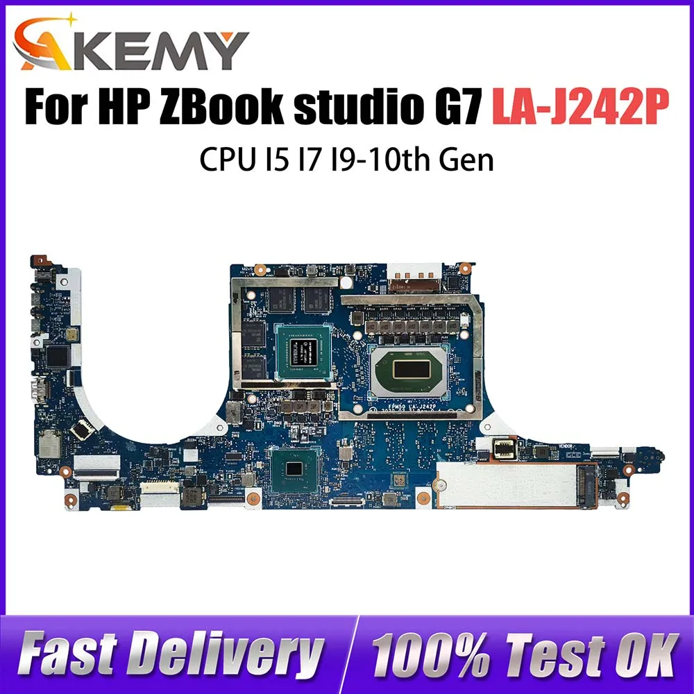 

LA-J242P Mainboard For HP ZBOOK G7 Laptop Motherboard CPUI5 I7 I9-10th Gen N19P-Q1-A1 16GB RAM M12873-601 M12874-001 M12878-001