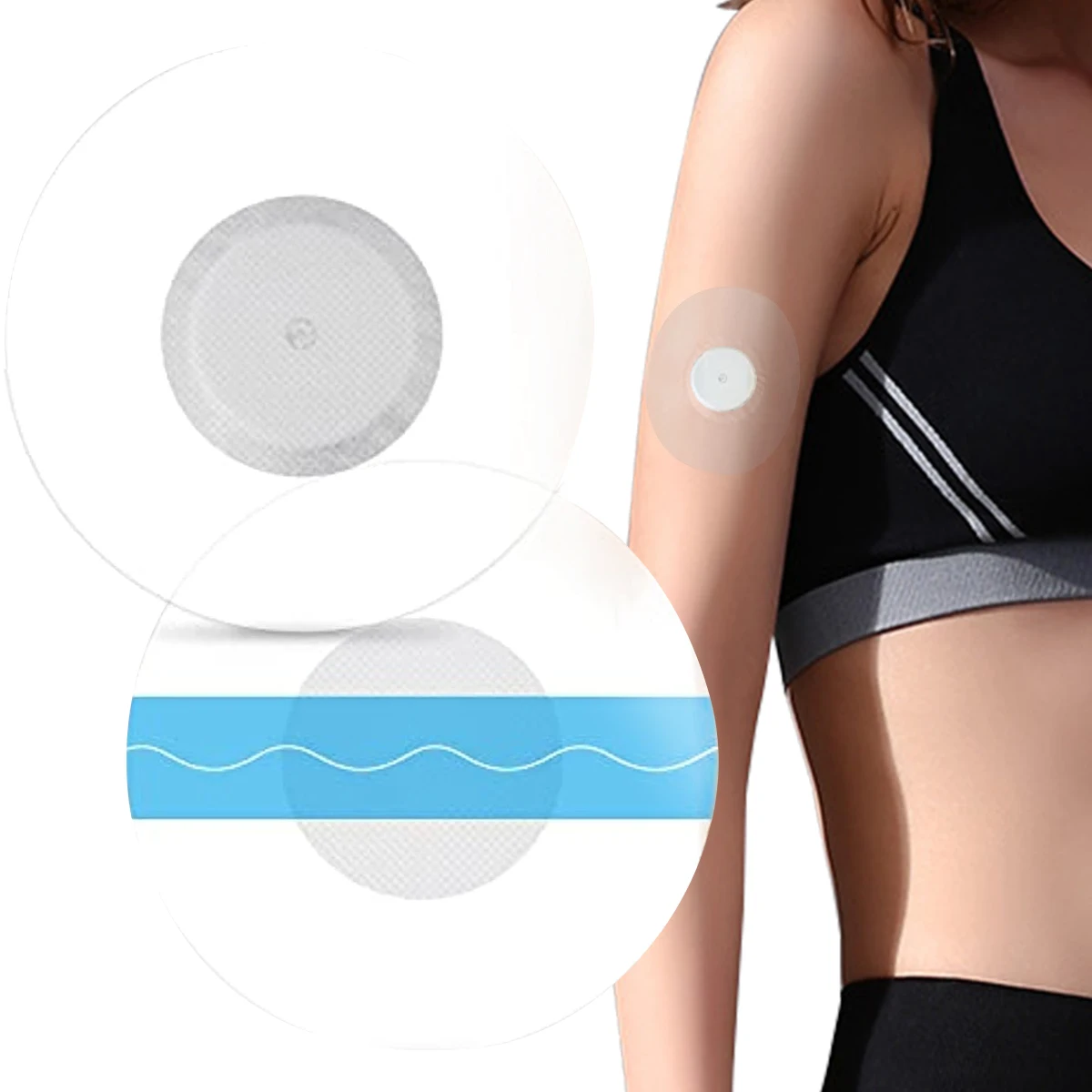 Freestyle Sensor Cover for Libre2, Waterproof Transparent Adhesive Patches, Hypoallergenic, Latex-Free, 14 Days Stay, 20/30 Pack