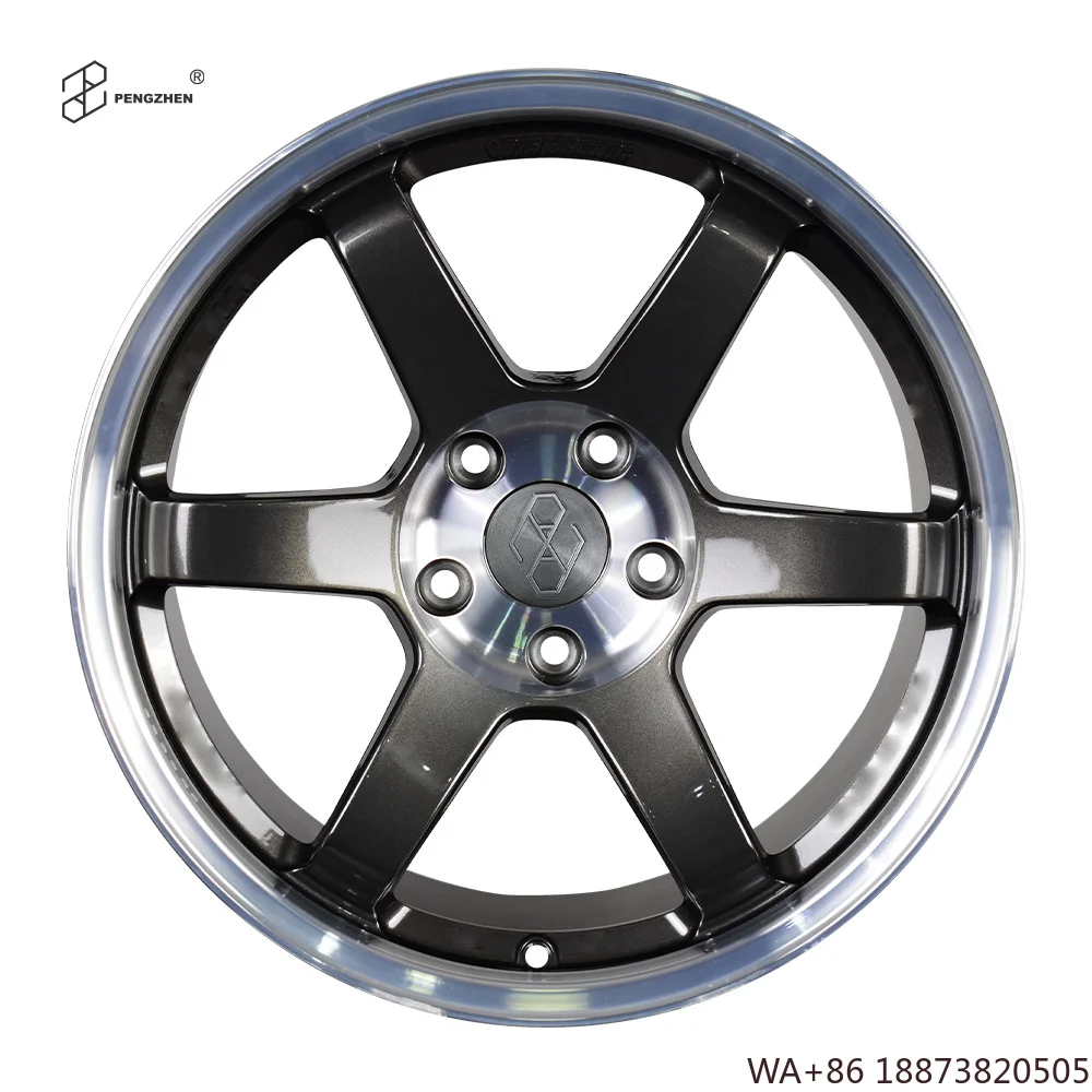 For  18x11j 5x120mm Lightweight 6 Spoke Dark Gray Polished Lip JDM Car Wheel Rims for BMW M3