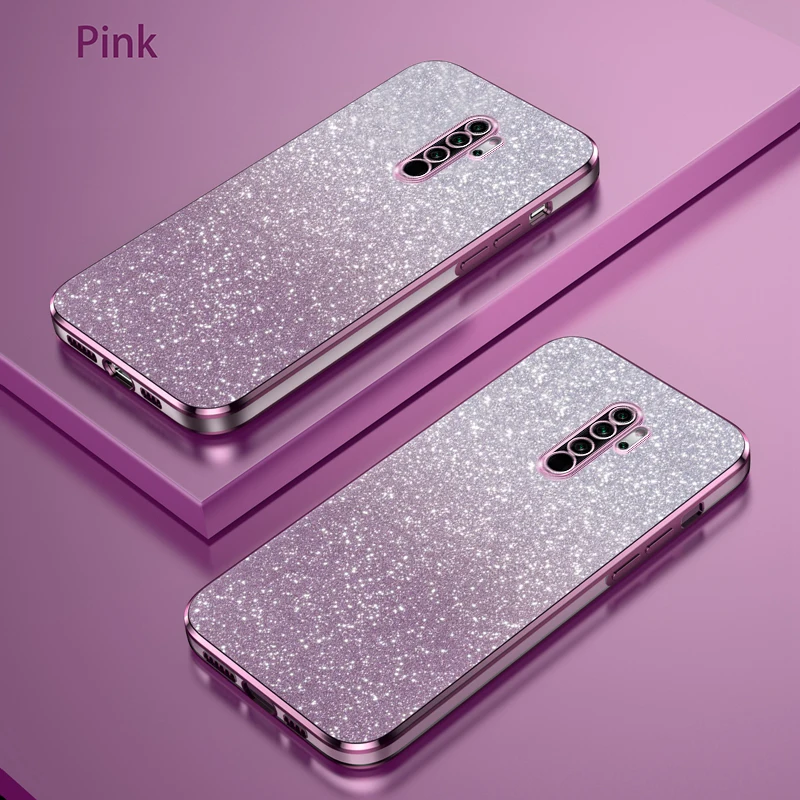 Für Xiaomi Redmi Hinweis 8 Note 8 Pro Telefon Fall Luxus Gradienten Glitter Überzug Silikon Zurück Abdeckung Funda