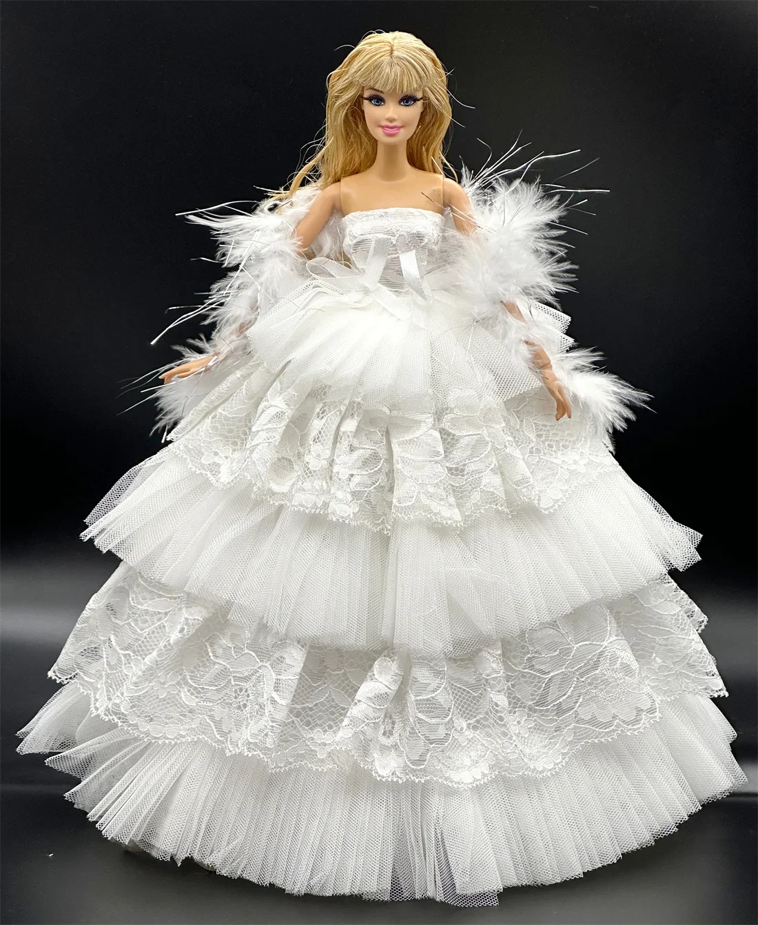 1 Set 1:6 Scale Doll Clothes Doll Accessories Princess Dress + Shoes for 11.5 Inch 30cm Doll Kids or Birthday Gift