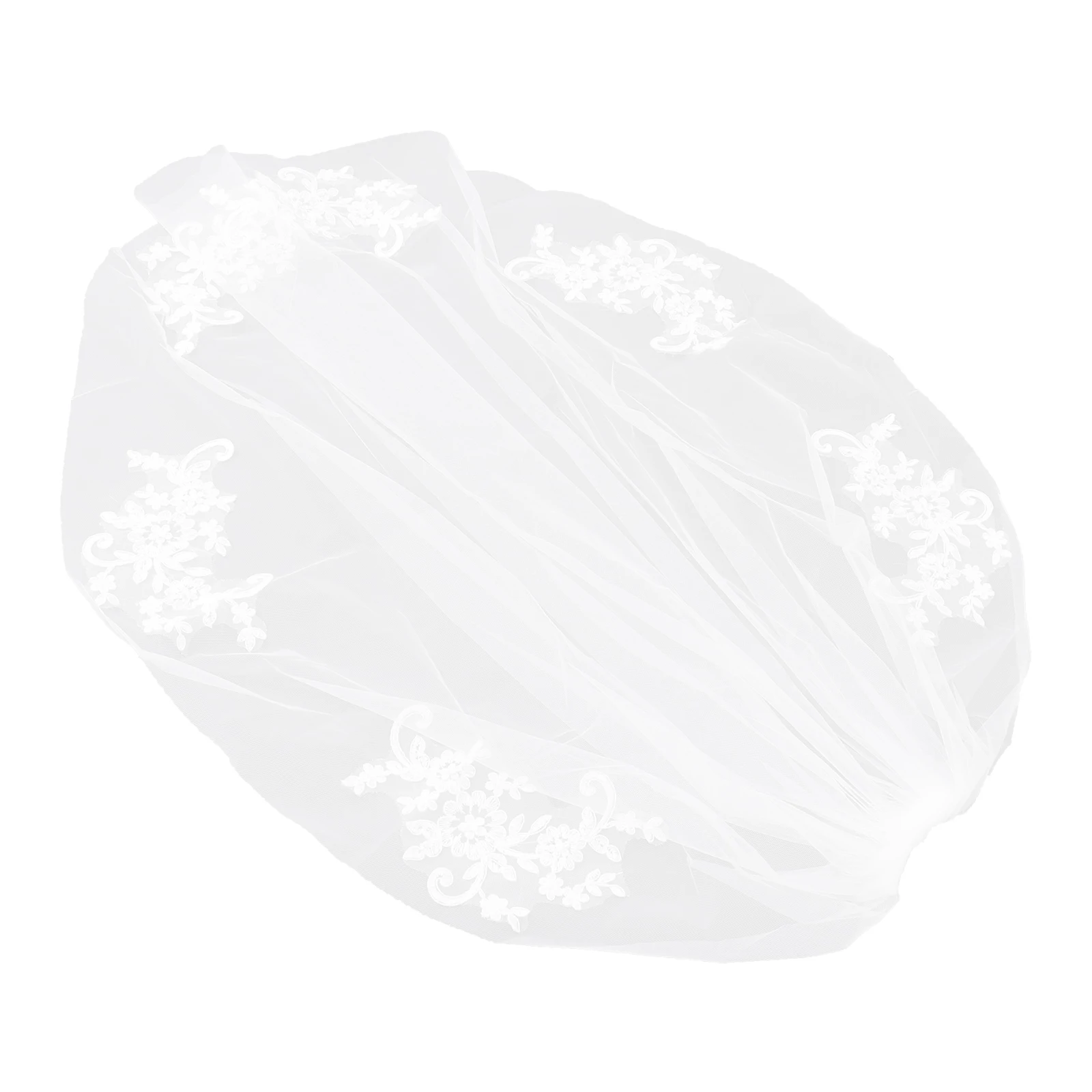 

Elegant Bridal with Rhinestones Short White Wedding Veil Wedding Veil for Bride Matching Dress Easy Metal Comb