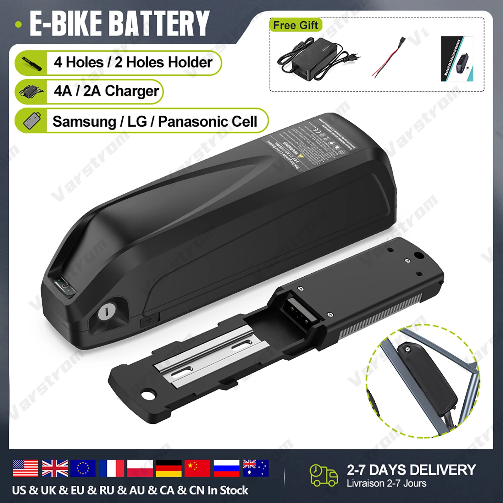 

Оригинальный аккумулятор 52 В 48 В 36 В ebike Hailong/Hailong Max/Polly, литиевый аккумулятор 30 А BMS BBS01 BBS02 BBS03 BBSHD