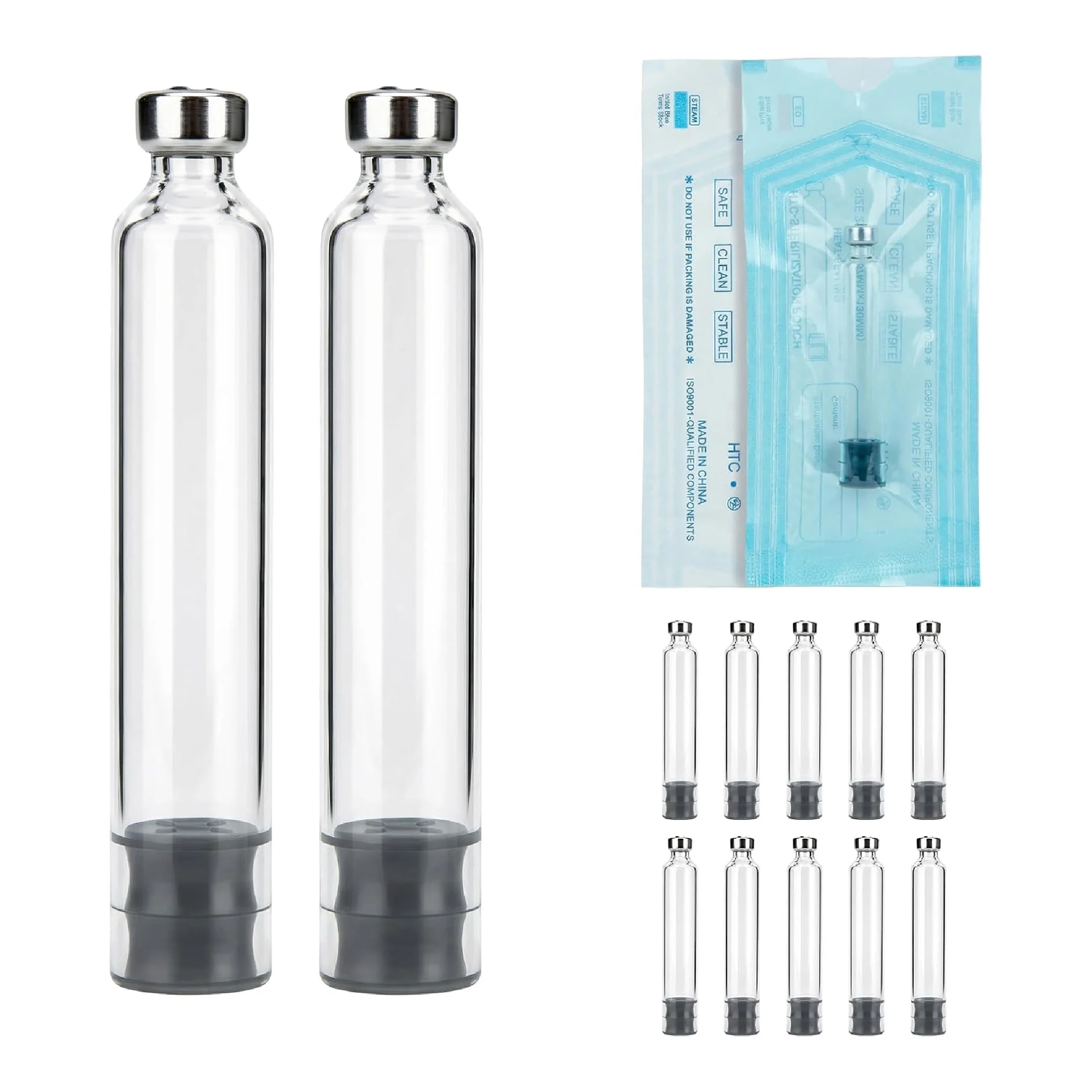 10pcs 3ml Peptide Insulin Pen Cartridge, Individually Packaged 3cc Cartridges Compatible with Reusable Injection V1 & V2 Pens