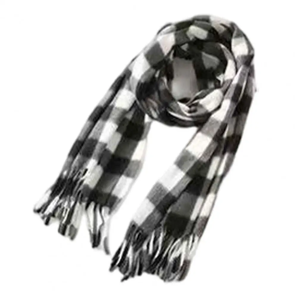 Thermal Wrap for Weather Classic Plaid Scarf for Women Soft Cashmere-like Winter Shawl with Tassels Warm Wrap for Women