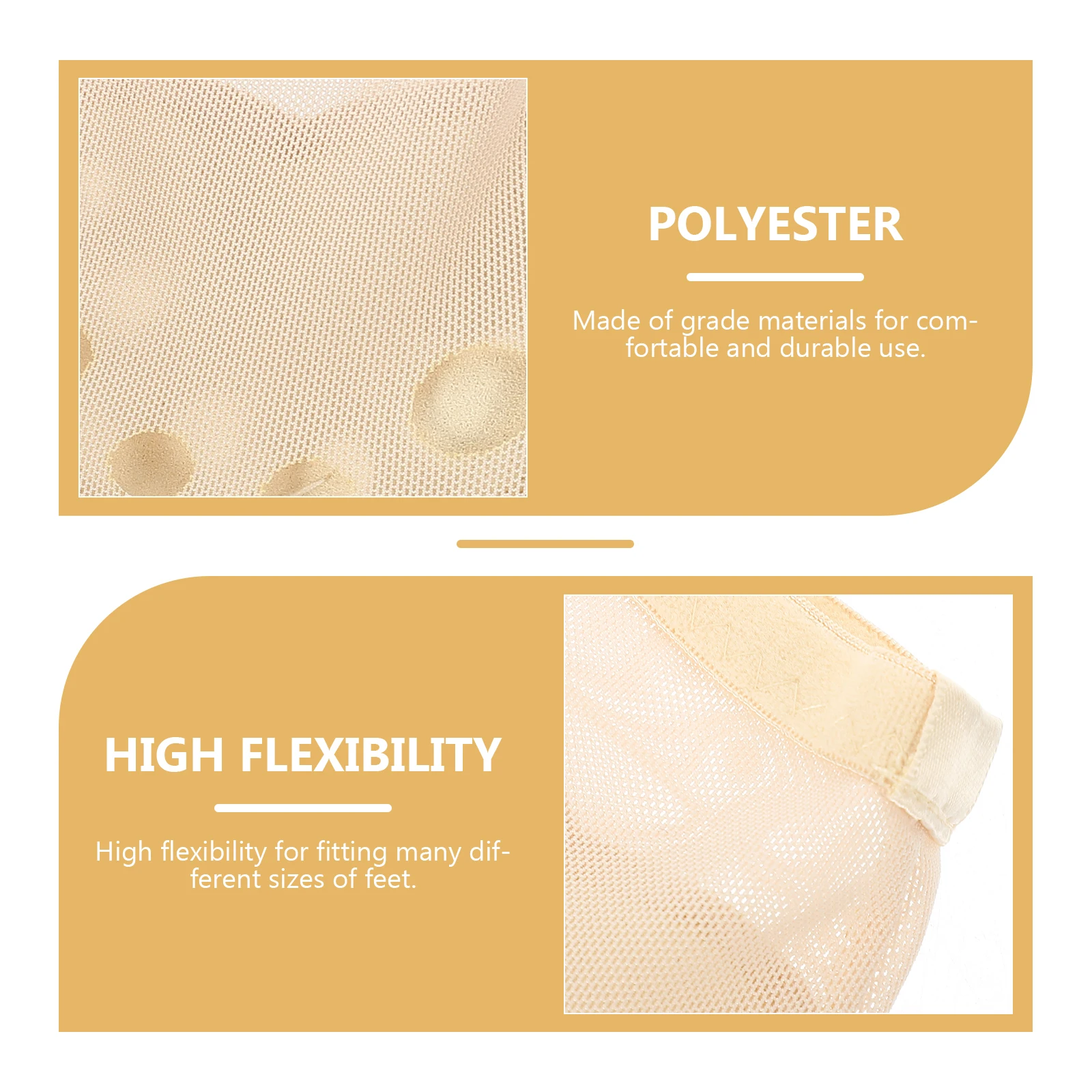 

1 Pair Foot Protector Forefoot Cushion Pads For Ballet Belly Dance Gymnastics Half Socks 5 Holes Size S Toe Pads Foot Care Tools