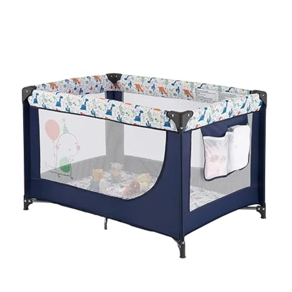 

Travel Foldable Portable Bassinet Baby Infant Comfortable Play Yard Crib Cot with Soft Mattress