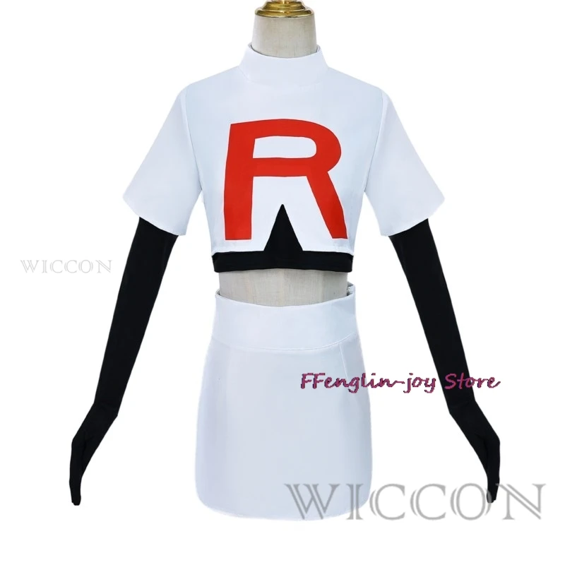 Anime Cosplay Costume for Team Adult Rockets Jessie Musashi James Kojirou Halloween Cosplay Costume Full Set Game Accessories