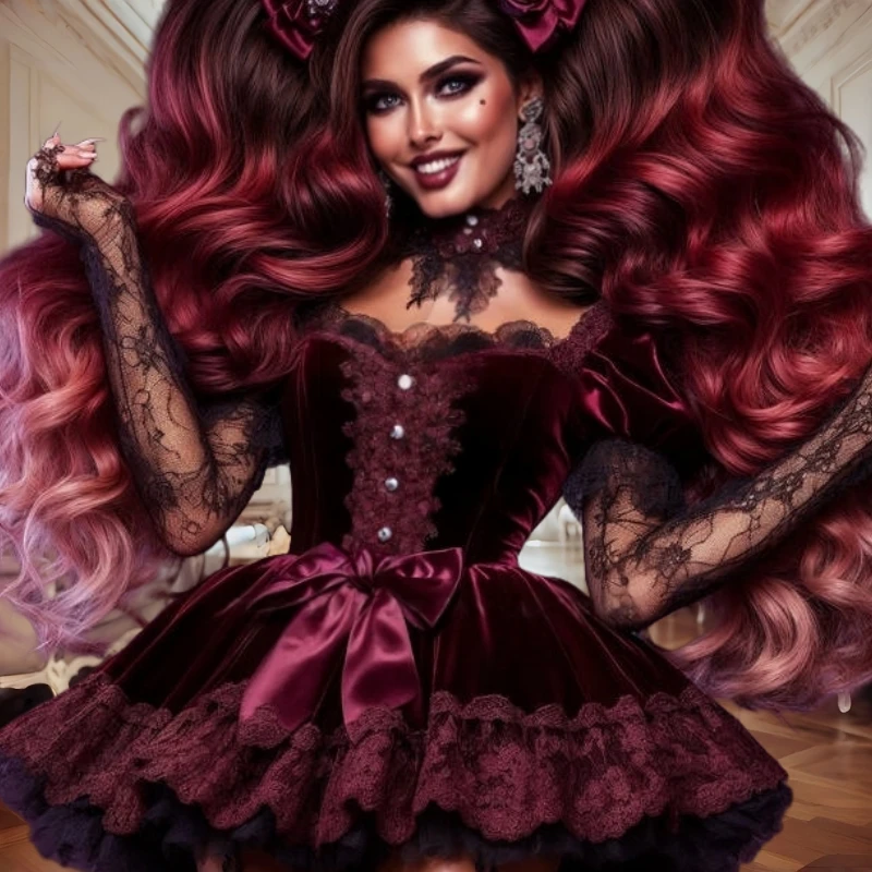 

Burgundy Velvet Short Prom Dress Puff Sleeves Mini Homecoming Dress Bow Front Birthday Party Wear Customized