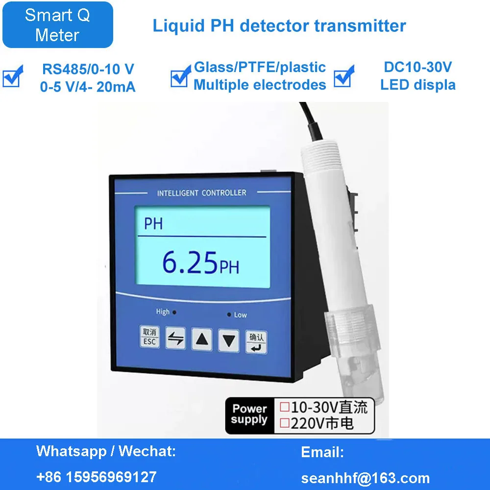 

Online pH meter industrial controller detector sewage orp water quality electrode probe pH value Sensor Tester transmitter