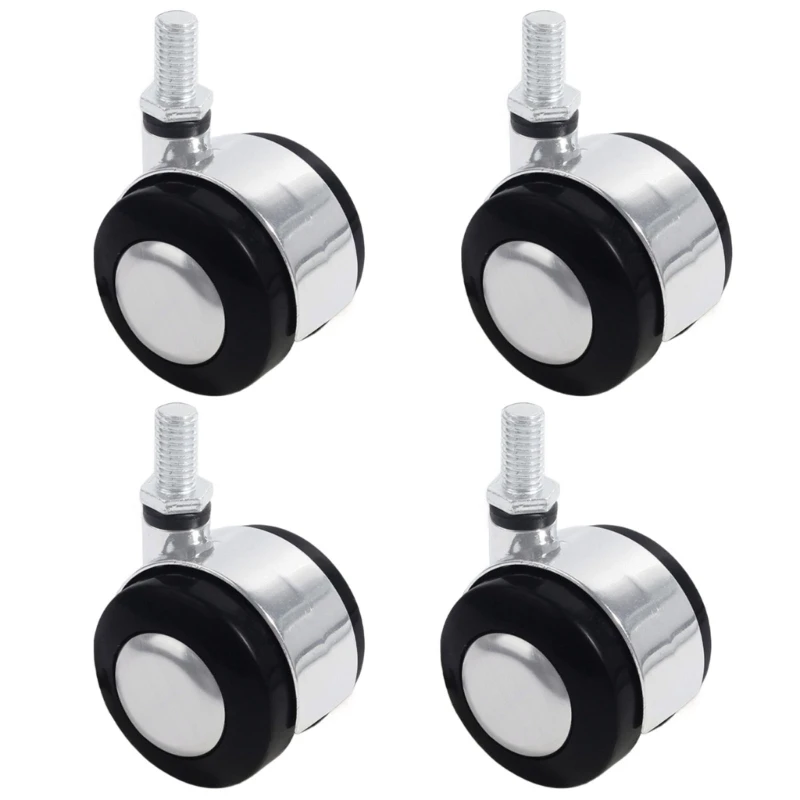 Set 4 ruote plastica universali facili da installazione set per mobili 601a