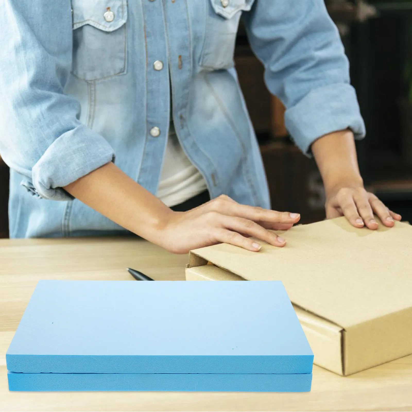 2Pcs High-Density Polyurethane Foam Sheets Long-Lasting Foam Padding Inserts for Cases Toolboxes Shoes Moving Packing view 5