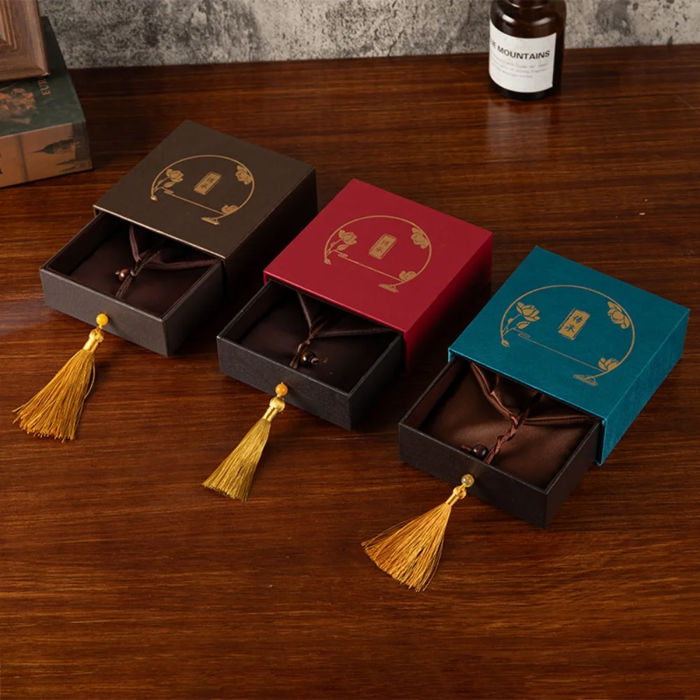 

Винтажная шкатулка для ювелирных изделий с кисточками, набор сумок, браслет, ожерелье, серьги, кулон, коробка для хранения, коробка для упаковки ювелирных изделий в китайском стиле