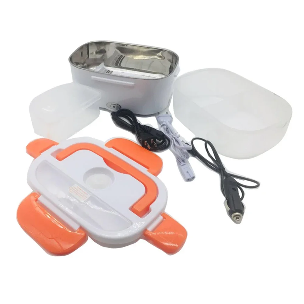 전기 가열 절연 도시락 상자, 이동식 스테인레스 스틸 용기, 휴대용 식품 워머, 자동차 사무실 학교