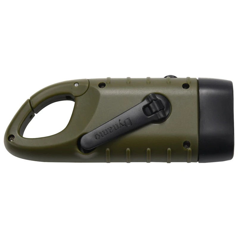 Mini Emergency Hand Crank Dynamo Solar Flashlight Rechargeable LED Light Lamp Charging Powerful Torch For Outdoor Camping