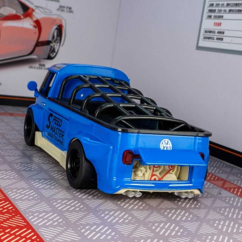 1:32 T1 レトロバン シミュレーション合金モデルカー プルバック サウンド＆ライト 男の子向けおもちゃ ギフト