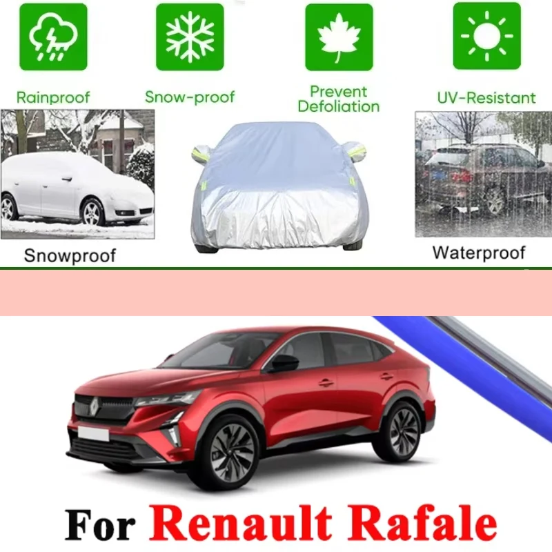 

For Renault Rafale 2023-2025 2024 Full Car Covers Outdoor Sun Anti UV Rain Snow Dust Protection Oxford Cloth Accessories