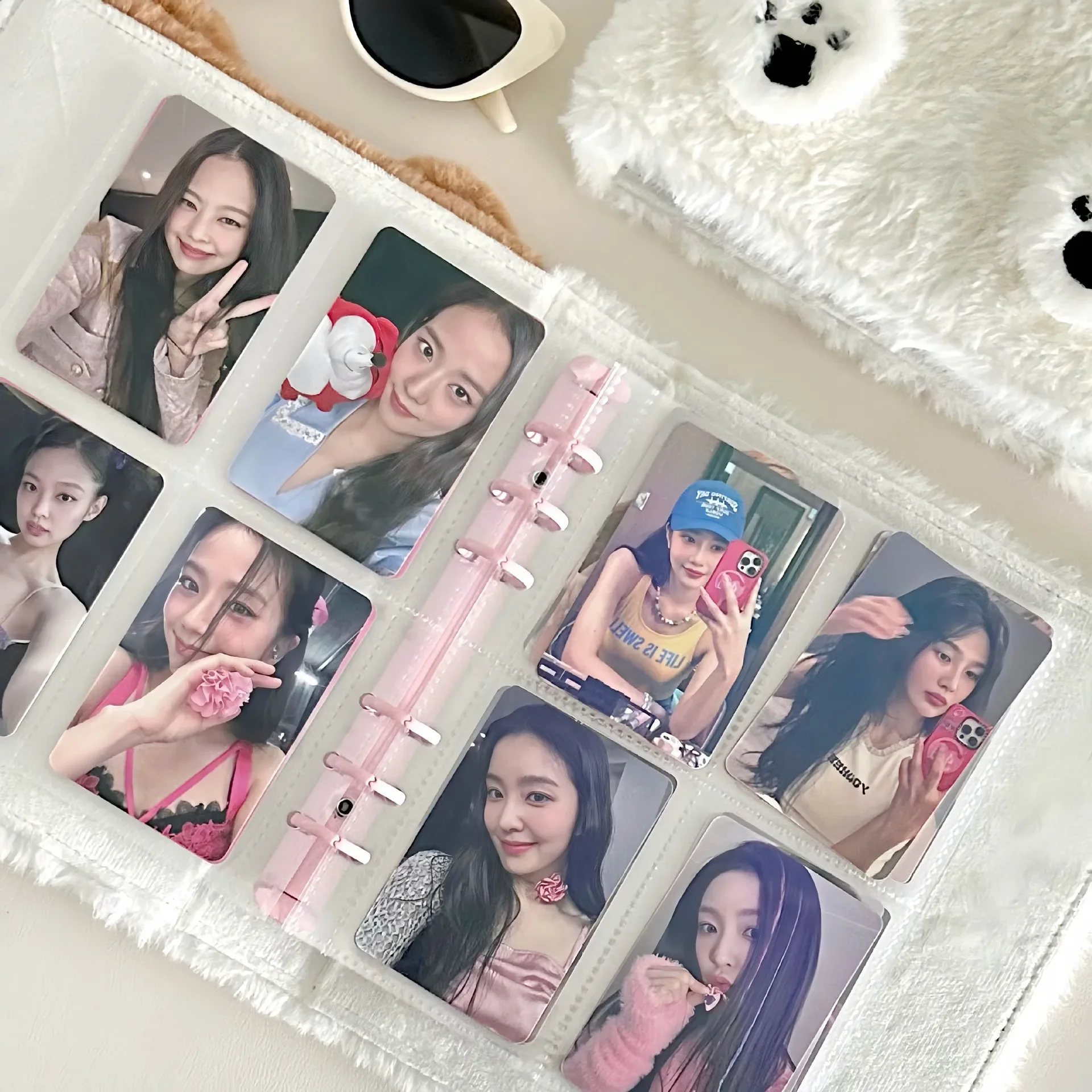 Cartoon Plush A6 Cover Binder Photocards INS Girl Korean Cute Photo Album Idol PhotoCard Holder Collect Book School Stationery