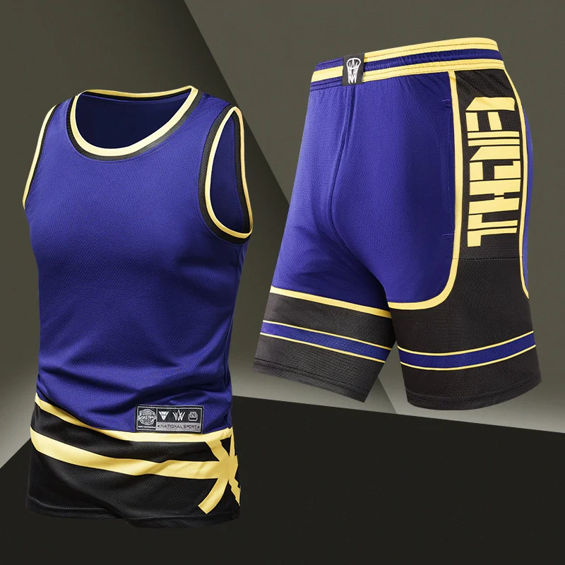 

Summer Daily Outdoor Sports Sweat Absorbing Quick Drying Sportswear Fashion Sports Sleeveless T-shirt Shorts 2-piece Set