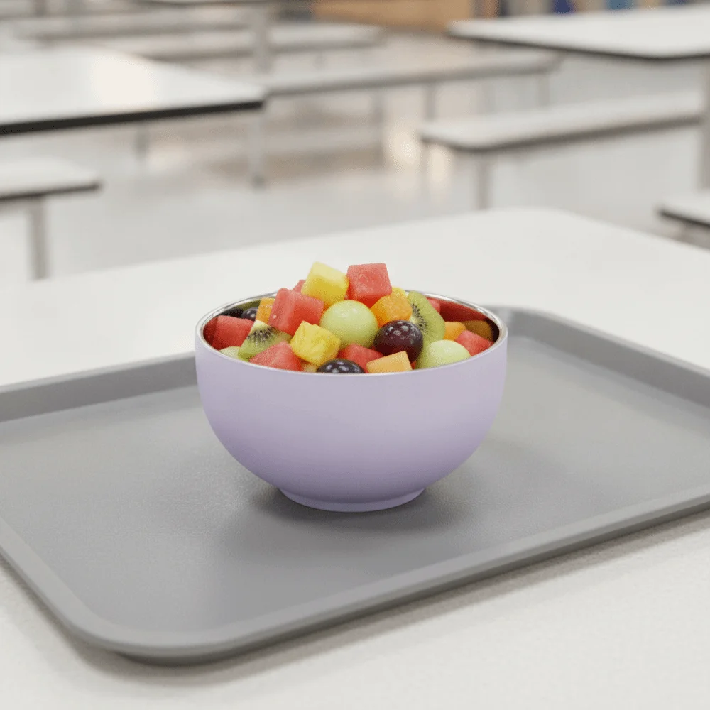 304 Stainless Steel Candy-Colored Rice Bowl Double-Layer Drop-proof Kindergarten Insulated Bowl Heat-Resistant Gradient Color