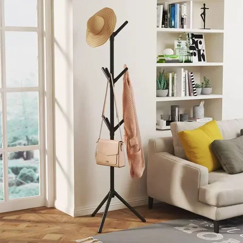 Imagen 2 del producto Perchero Vertical para ropa y sombreros de dormitorio, gancho para abrigo de suelo a suelo, soporte con forma de rama de árbol para almacenamiento de bolsos y bufandas
