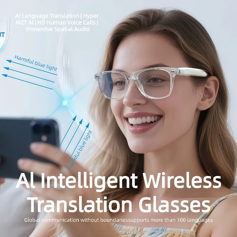 

F16 Smart Translate Sunglasses Bluetooth Call Noise Canceling Music Play BT Call Translate Smart Glasses for Studying Travaling